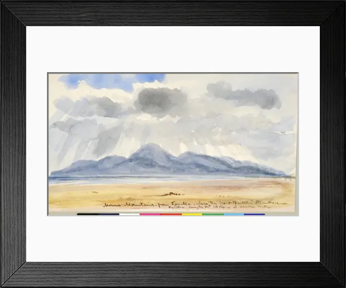 Framed Print : Mourne Mountains from Terilla where the Great Britain Strand Framed Print : Mourne Mountains from Terilla where the Great Britain Strand