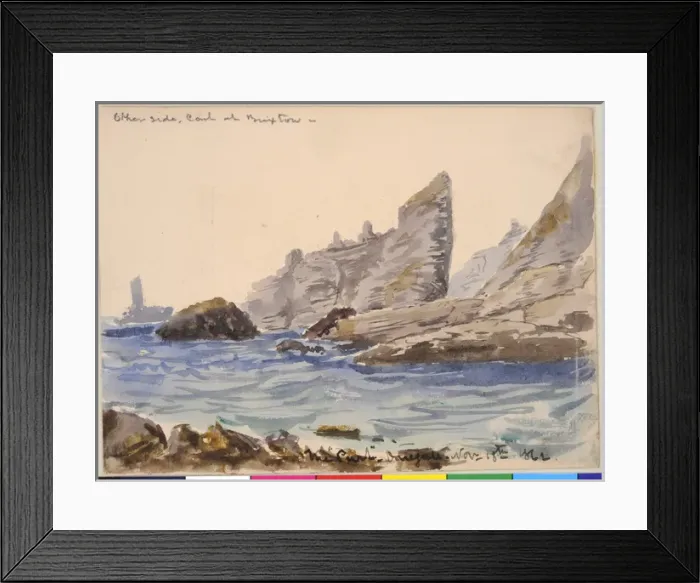 Framed Print : The Curl, Donegal; verso, Cart at Buxton Framed Print : The Curl, Donegal; verso, Cart at Buxton