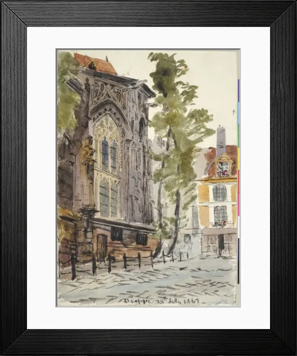 Framed Print : Dieppe (1867). Moore, James 1819 - 1883. Date: 1867 Framed Print : Dieppe (1867). Moore, James 1819 - 1883. Date: 1867