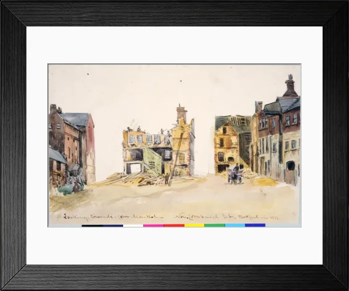 Framed Print : Looking towards Corn Market, now Lombard Street, Belfast