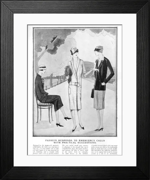 Framed Print : Fashion respond to emergency calls during the General Strike Framed Print : Fashion respond to emergency calls during the General Strike