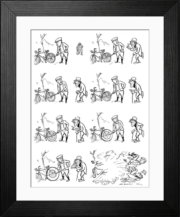 Framed Print : The Cutting Short of a Long Story by H M Bateman