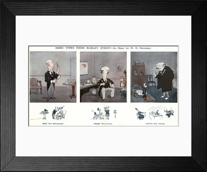 Framed Print : More Types From Harley Street by H M Bateman Framed Print : More Types From Harley Street by H M Bateman