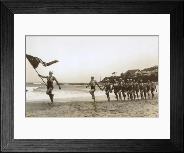 Framed Print : Australian Lifeguards in Training - Dee Why Beach, NSW Framed Print : Australian Lifeguards in Training - Dee Why Beach, NSW