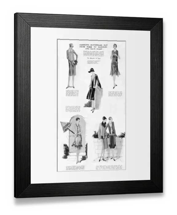Framed Print : Summer fashions in Paris, 1926 Framed Print : Summer fashions in Paris, 1926