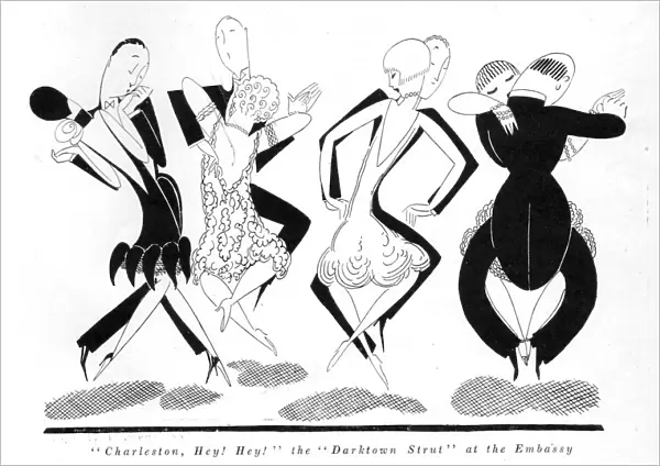 Sketch by Fish of the Charleston dance at the Embassy club