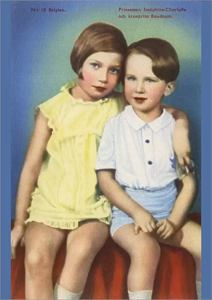 Princess Josephine-Charlotte and Prince Baudouin of Belgium