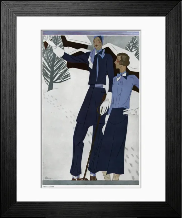 Framed Print : Dresses by Lanvin winter sportswear Framed Print : Dresses by Lanvin winter sportswear