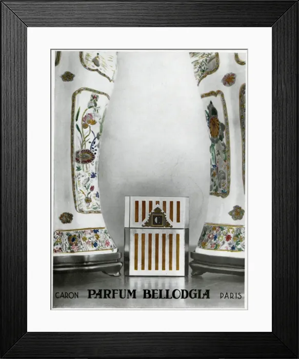 Framed Print : Advertisement for Bellodgia perfume by Caron Framed Print : Advertisement for Bellodgia perfume by Caron