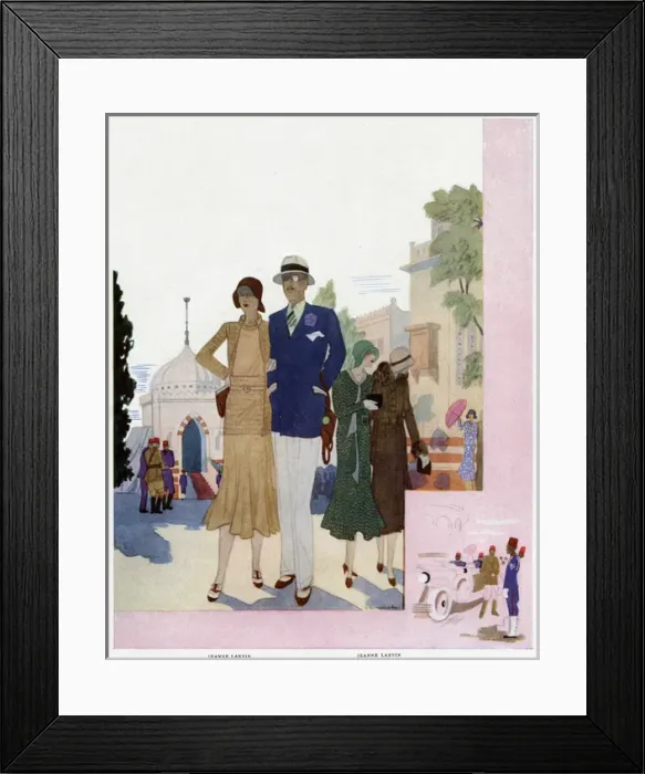 Framed Print : Advertisement for Jeanne Lanvin fashions Framed Print : Advertisement for Jeanne Lanvin fashions