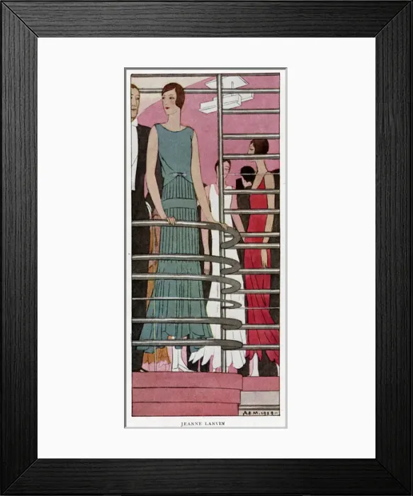 Framed Print : Advertisement for Jeanne Lanvin fashions Framed Print : Advertisement for Jeanne Lanvin fashions