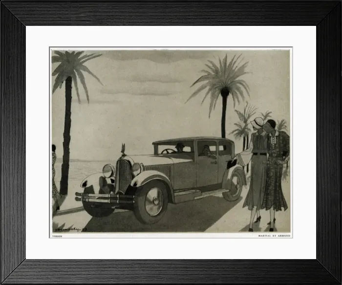 Framed Print : Advertisement for cars and fashions Framed Print : Advertisement for cars and fashions
