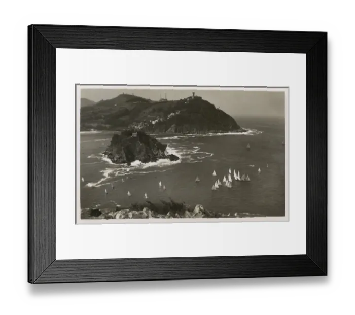 Framed Print : Santa Clara Island and Mont Igueldo - San Sebastian, Spain Framed Print : Santa Clara Island and Mont Igueldo - San Sebastian, Spain