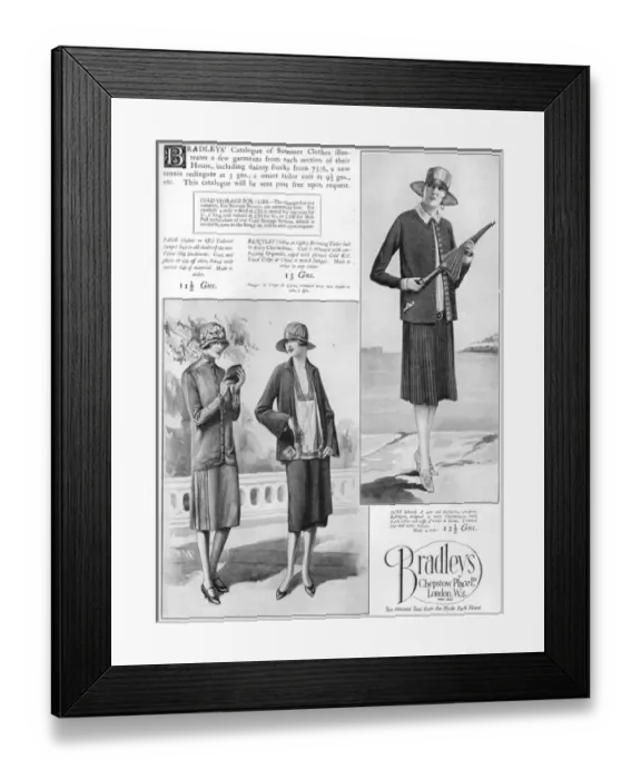 Framed Print : Advert for Bradleys Summer Clothes Catalogue, London, 1926 Framed Print : Advert for Bradleys Summer Clothes Catalogue, London, 1926