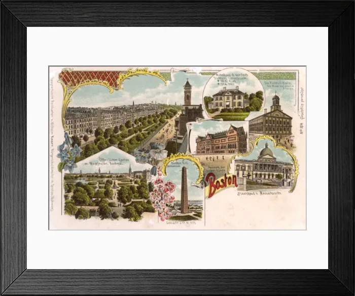 Framed Print : Boston, Massachusetts - USA - Notable sights of the city Framed Print : Boston, Massachusetts - USA - Notable sights of the city