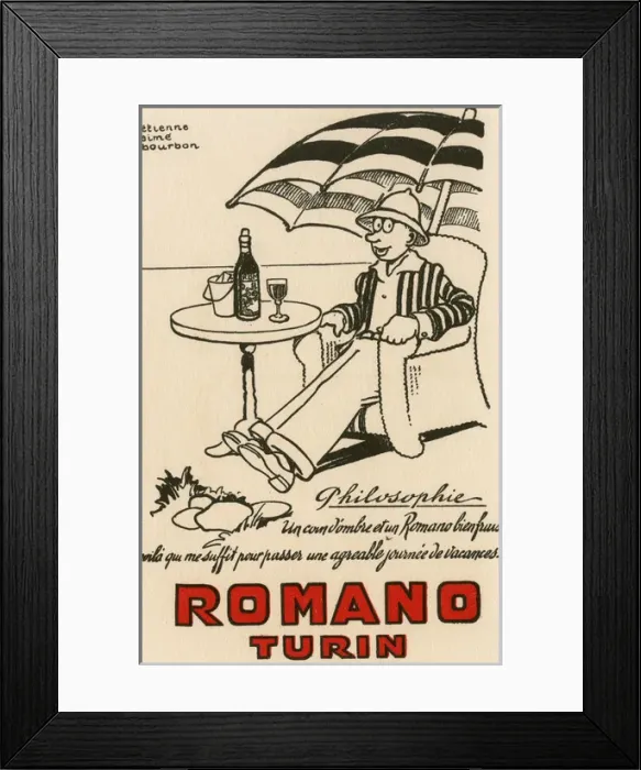 Framed Print : Italy - Promotional postcard for Romano Framed Print : Italy - Promotional postcard for Romano