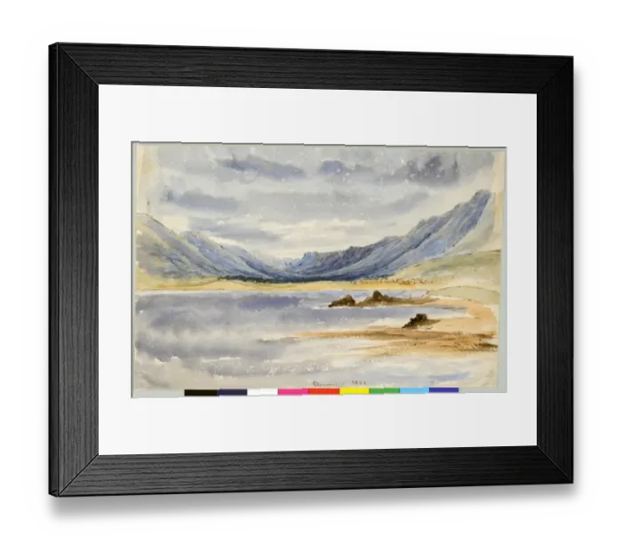 Framed Print : Glenariff (1852). Moore, James 1819 - 1883. Date: 1852 Framed Print : Glenariff (1852). Moore, James 1819 - 1883. Date: 1852