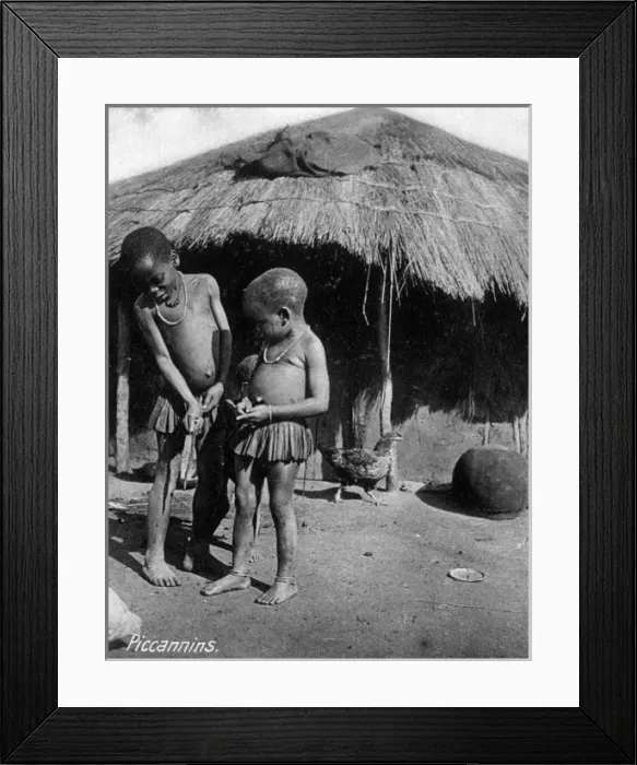 Framed Print : Two Native African Matabele children Framed Print : Two Native African Matabele children
