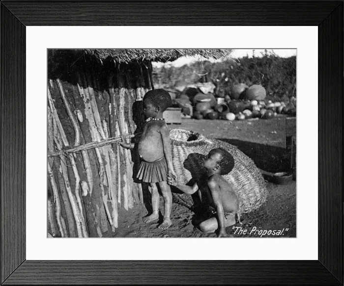 Framed Print : Two Native African Matabele children Framed Print : Two Native African Matabele children