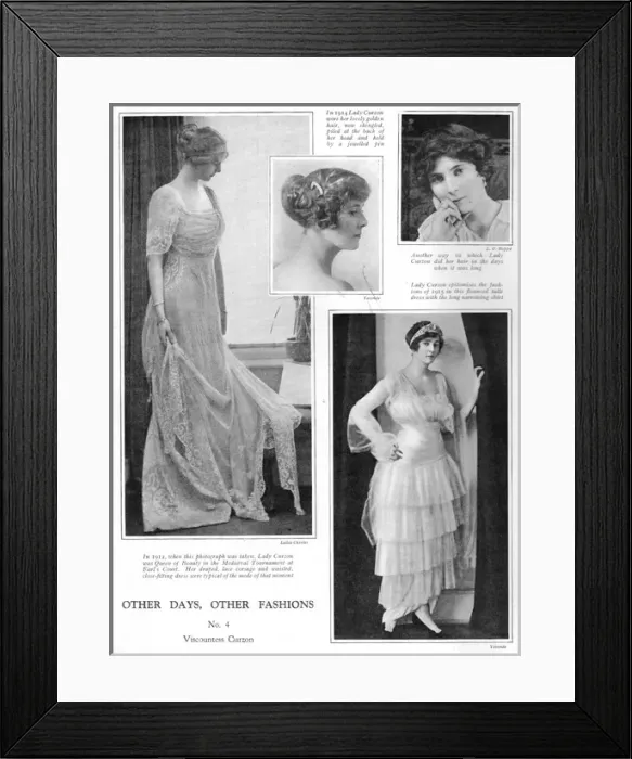 Framed Print : Other days other fashions with Vicountess Curson Framed Print : Other days other fashions with Vicountess Curson
