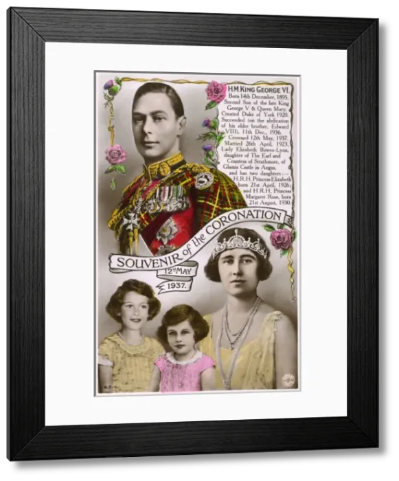 Framed Print : King George VI - Coronation Souvenir Postcard Framed Print : King George VI - Coronation Souvenir Postcard
