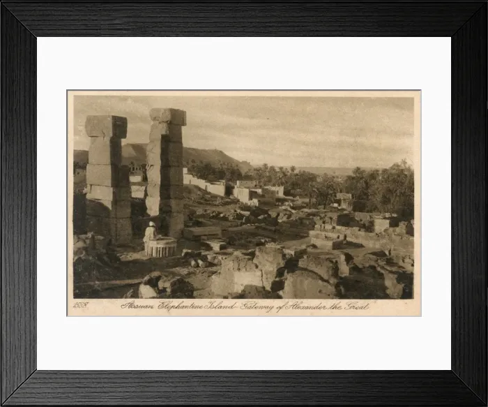 Framed Print : Aswan, Egypt - Elephantine Island - Alexander the Great Gate Framed Print : Aswan, Egypt - Elephantine Island - Alexander the Great Gate