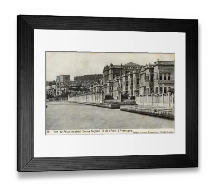 Framed Print : Dolmabahce Palace, Istanbul, Turkey - Close-up angled view Framed Print : Dolmabahce Palace, Istanbul, Turkey - Close-up angled view