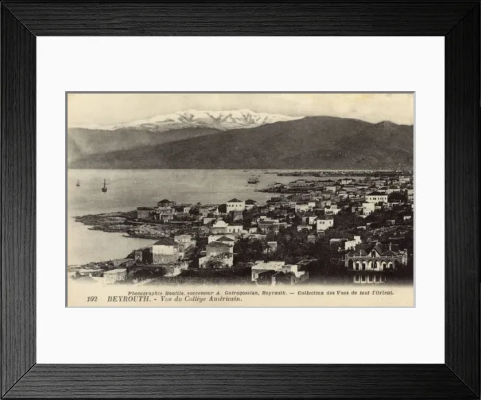 Framed Print : Panorama of Beirut, Lebanon from the American College Framed Print : Panorama of Beirut, Lebanon from the American College