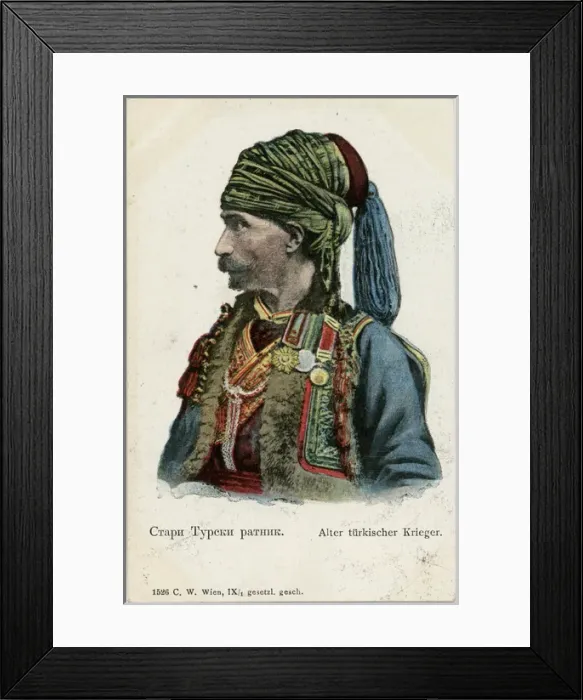 Framed Print : A portrait of an old Turkish Veteran Soldier with medals Framed Print : A portrait of an old Turkish Veteran Soldier with medals
