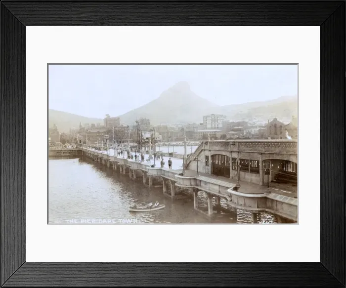 Framed Print : Pier and Lions Head, Cape Town, South Africa Framed Print : Pier and Lions Head, Cape Town, South Africa