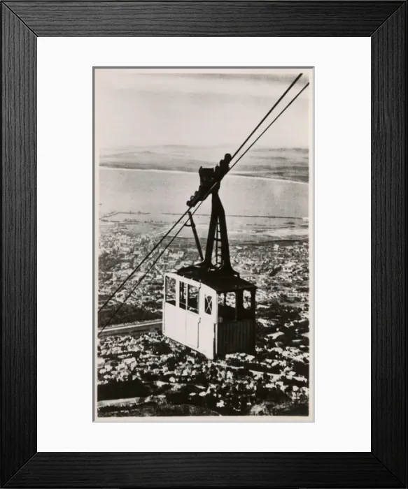 Framed Print : Cable car and Table Bay, Cape Town, South Africa Framed Print : Cable car and Table Bay, Cape Town, South Africa