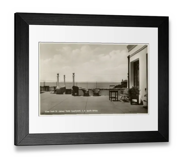 Framed Print : St Jamess Hotel courtyard, Cape Peninsula, South Africa Framed Print : St Jamess Hotel courtyard, Cape Peninsula, South Africa