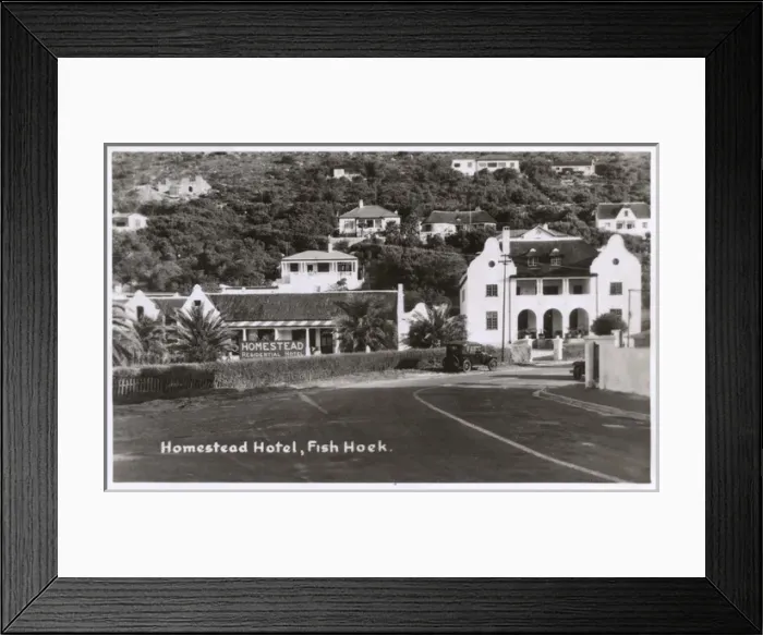 Framed Print : Homestead Hotel, Fishoek, Cape Peninsula, South Africa Framed Print : Homestead Hotel, Fishoek, Cape Peninsula, South Africa