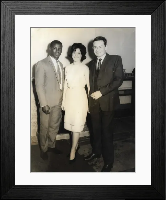 Framed Print : African man, English lady and man at an event at British Con Framed Print : African man, English lady and man at an event at British Con