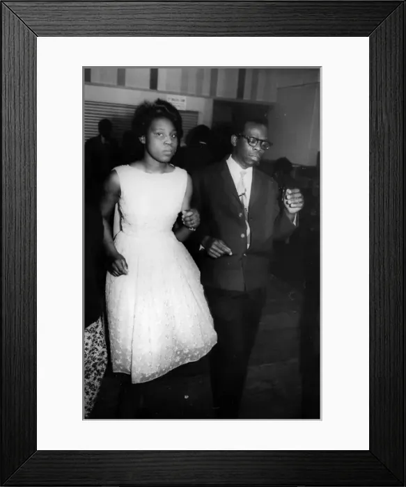 Framed Print : Dance - black couple on the dance floor at event at British Framed Print : Dance - black couple on the dance floor at event at British