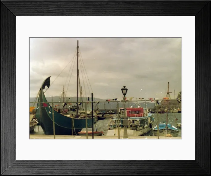 Framed Print : Variety of boats in a Greek harbour Framed Print : Variety of boats in a Greek harbour