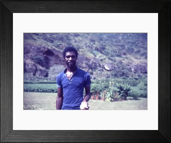Framed Print : British Caribbean man in Government vegetable farm, Salalah Framed Print : British Caribbean man in Government vegetable farm, Salalah