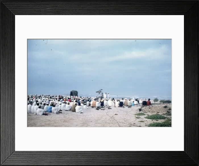 Framed Print : Omani Elders looking towards the sea on a beach in Oman Framed Print : Omani Elders looking towards the sea on a beach in Oman