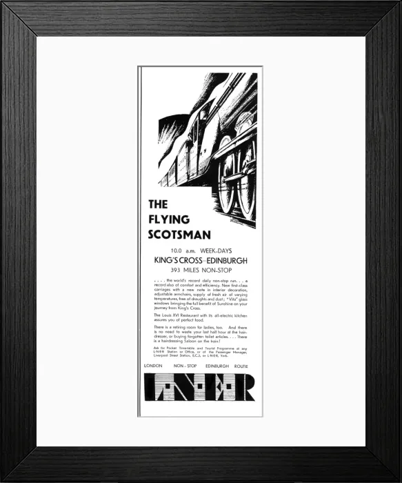 Framed Print : Flying Scotsman advertisment Framed Print : Flying Scotsman advertisment