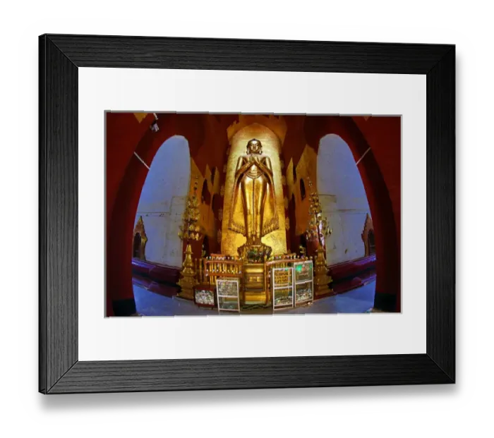 Framed Print : Buddha statue in Ananda Pagoda Temple in Old Bagan, Myanmar Framed Print : Buddha statue in Ananda Pagoda Temple in Old Bagan, Myanmar