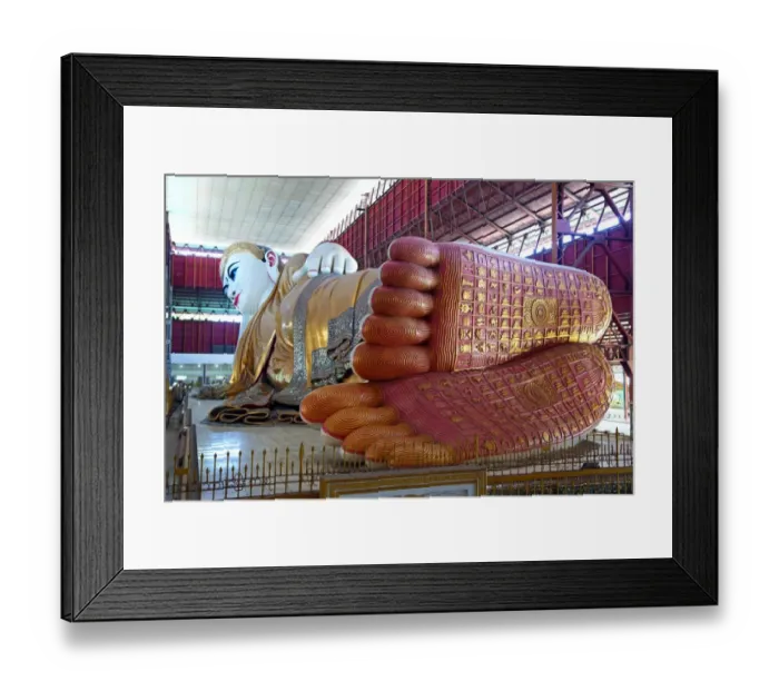 Framed Print : Chauk Htat Gyi Pagoda reclining Buddha, Yangon, Myanmar Framed Print : Chauk Htat Gyi Pagoda reclining Buddha, Yangon, Myanmar