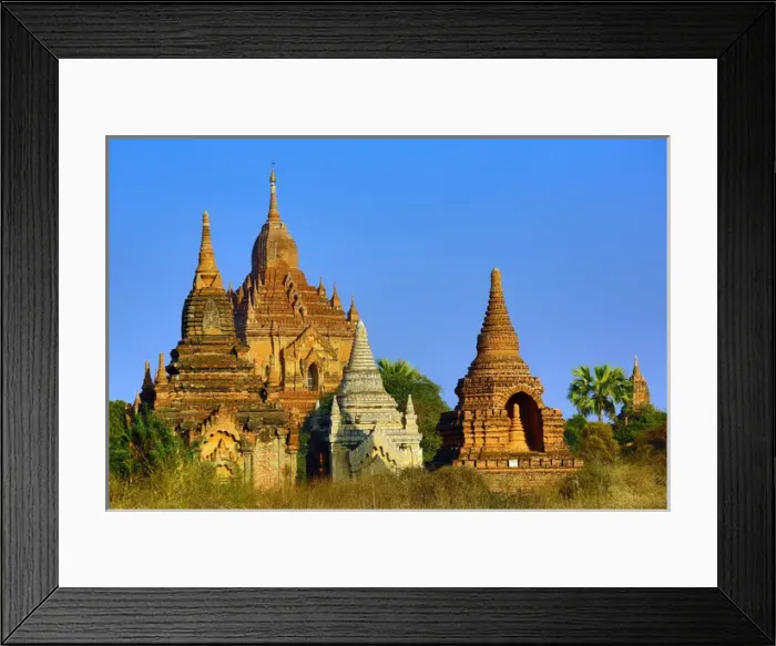 Framed Print : Htilominlo Temple Pagoda, Plain of Bagan, Bagan, Myanmar