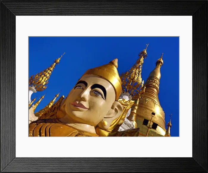 Framed Print : Statues at the Shwedagon Pagoda, Yangon, Myanmar Framed Print : Statues at the Shwedagon Pagoda, Yangon, Myanmar