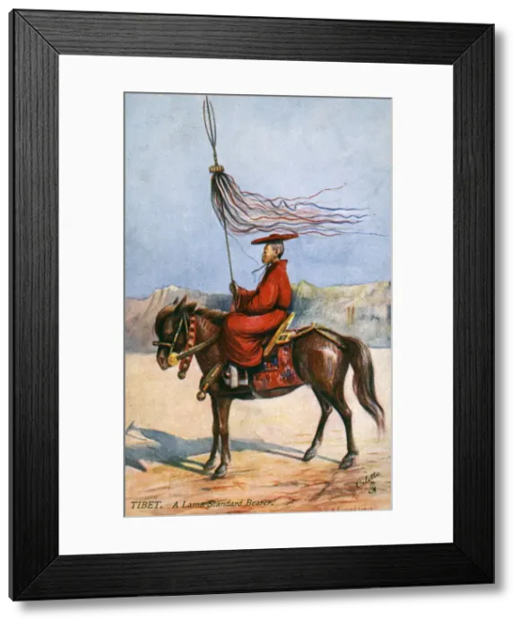 Framed Print : Tibet - A High Lama Standard Bearer Framed Print : Tibet - A High Lama Standard Bearer