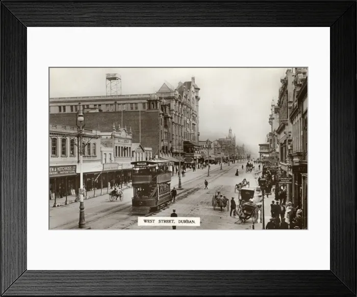 Framed Print : West Street, Durban, Natal Province, South Africa