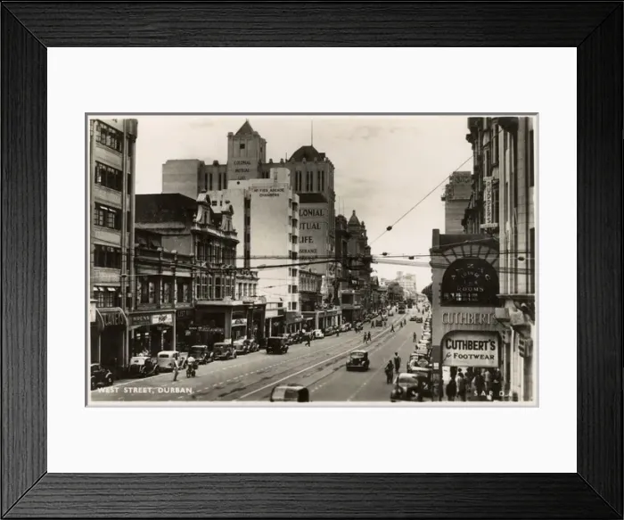 Framed Print : West Street, Durban, Natal Province, South Africa Framed Print : West Street, Durban, Natal Province, South Africa