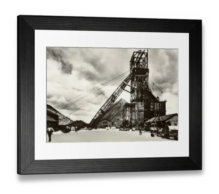 Framed Print : Goldmine headgear, Witwatersrand, Transvaal, South Africa Framed Print : Goldmine headgear, Witwatersrand, Transvaal, South Africa