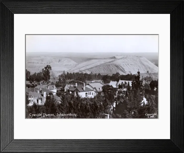 Framed Print : Cyanide dumps, Johannesburg, Transvaal, South Africa Framed Print : Cyanide dumps, Johannesburg, Transvaal, South Africa