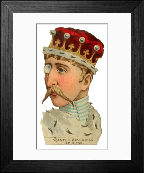 Framed Print : Wanted American Heiress - Victorian Scrap Framed Print : Wanted American Heiress - Victorian Scrap