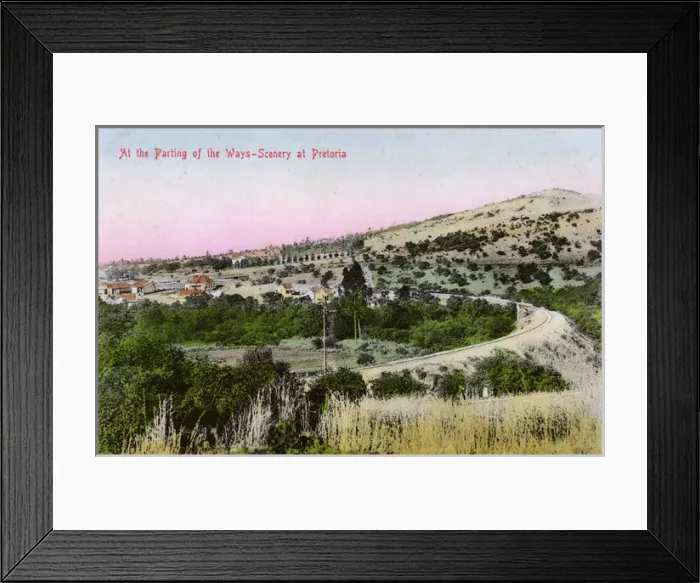 Framed Print : Railway junction outside Pretoria, Transvaal, South Africa Framed Print : Railway junction outside Pretoria, Transvaal, South Africa